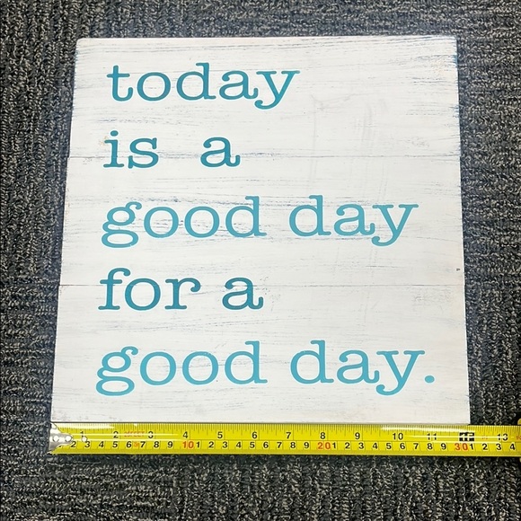 Inspirational Wall Art with Teal Text - Picture 1 of 6